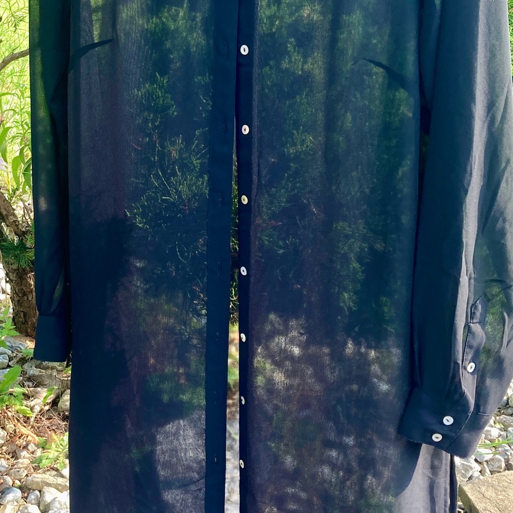 Sheer Black Shirtdress